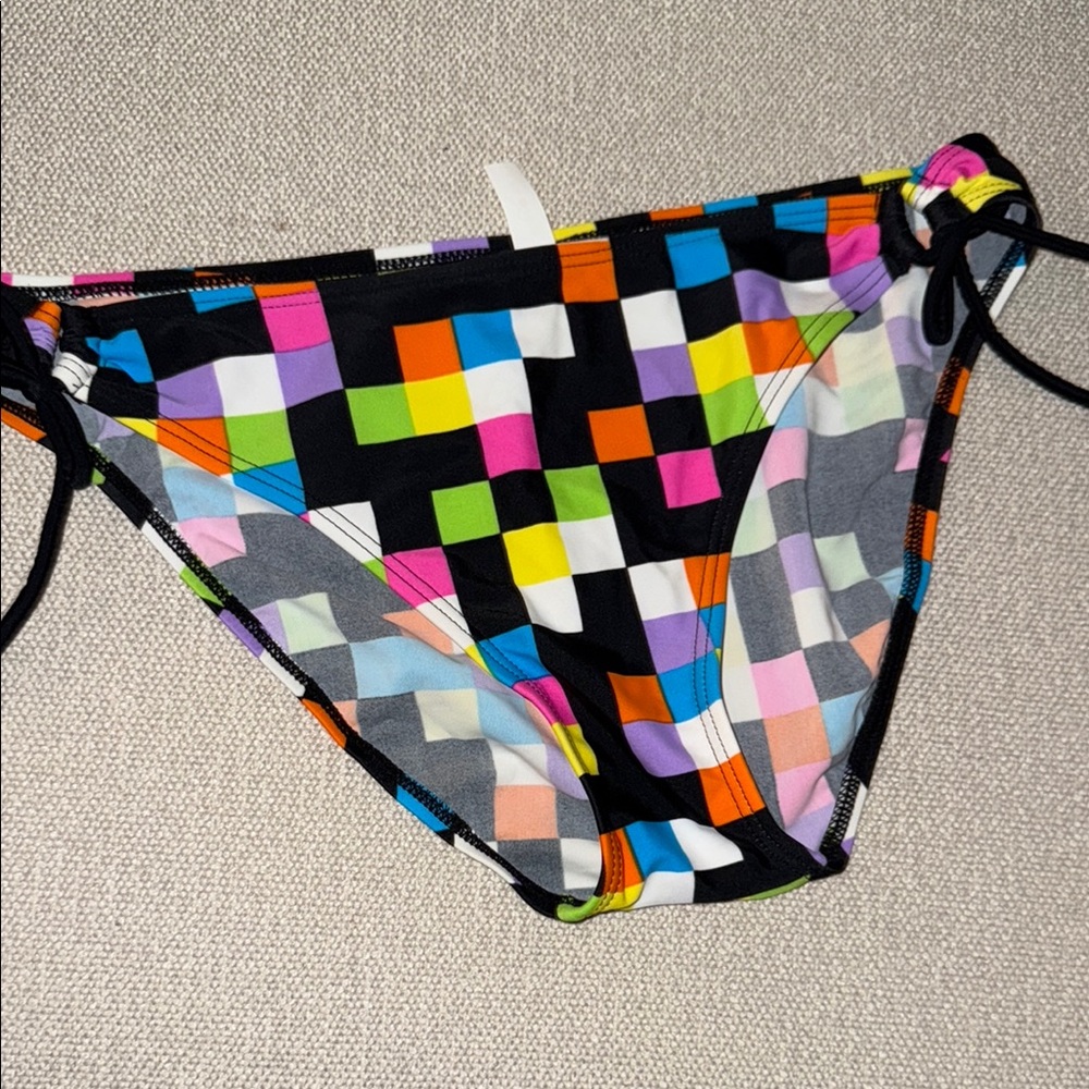 Hula Honey Multicolor Checkered Bikini Bottom